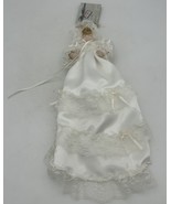 Vtg Porcelain Doll Hanging Ornament Christening Dress Sleeping Baby Fait... - $31.38 CAD
