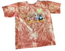 Vintage Disney World Shirt Mickeys Not So Scary Halloween Tie Dye Orange Kids M - $29.00