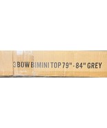 Leader Accessories GRAY 3 Bow 6&#39;L x 46&quot; H x 79&quot;-84&quot; W Bimini Top Cover - $3,144.18 MXN