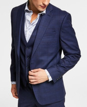 Bar Iii Men&#39;s Slim-Fit Wool Suit Jacket, - Navy Plaid - $80.00