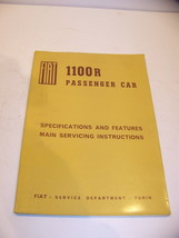 FIAT 1100R PASSENGER CAR MAIN SERVICING INSTRUCTIONS SPECS FEATURES TURI... - $134.99