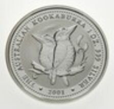 2001 Australia Silver 1oz Kookaburra (BU Condition) KM# 479 - $172.19