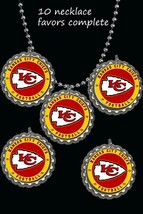 Kansas City Chiefs Bottle Cap Necklaces party favors lot of 20 necklace nfl - £17.33 GBP