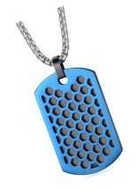 Stainless Steel Dog Tag Necklace for Men - Two-Tone - $109.95