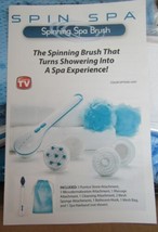 Spin Spa Spinning Spa Brush For Shower W/ATTACHMENTS Pink Nib DHA94P - $18.00