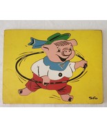 Vintage Wooden Puzzle Sifo Little Piggy 10x12 - £14.70 GBP