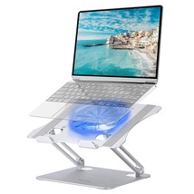 Laptop Stand With Fan, Laptop Riser Computer Stand For Laptop Foldable &amp;... - £51.12 GBP