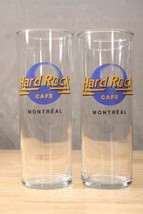 MODERN Lot 2 Advertising Tall Beer Glasses HARD ROCK CAFE Montreal Canada - £12.56 GBP