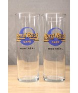 MODERN Lot 2 Advertising Tall Beer Glasses HARD ROCK CAFE Montreal Canada - £12.58 GBP