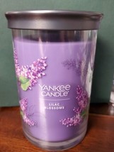 Yankee Candle Lilac Blossoms scent  20 Oz Tumbler 2 Wick  Candle New - £18.09 GBP
