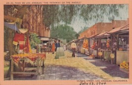 El Paso De Los Angeles California CA Olvera Street 1944 Postcard A30 - £2.38 GBP