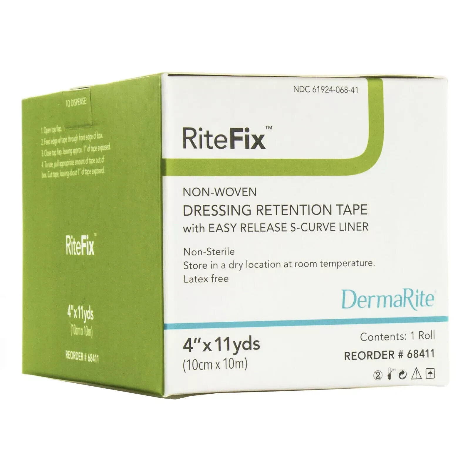 RiteFix Dressing Retention Tape with Liner 4 Inch X 11, Water Resistant,... - $13.83