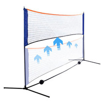 Tennis Badminton 10 Feet Adjustable Volleyball Net With Stand Frame &amp; Ca... - £54.47 GBP