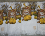 4 Vintage Fall Autumn Harvest Wheat Flour Pumpkins Squash Kitchen Towels... - $14.85
