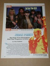 Judas Priest Hit Parader Magazine Photo Vintage 1983 - $22.99