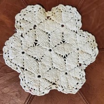 Vintage Handmade Doily White Round Crochet 9 Inch - £8.23 GBP