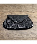 Laura Merkin Black Patent Leather Clutch Purse Handbag Eveningwear KG - $470.41 MXN