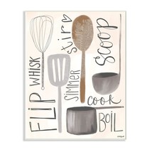 Stupell Industries Flip Whisk Simmer and Stir Kitchen Spoons and Utensils Wall P - $36.99