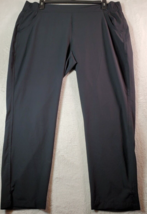 Eddie Bauer Pants Womens Size XL Black Polyester Flat Front Straight Leg Pockets - £11.77 GBP