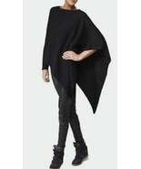 Helmut Lang Core Cashmere Alpaca Soncho Poncho Sweater Black P XS - $218.81 CAD