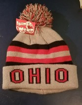 Ohio State Buckeyes Beanie Gray Red Winter Hat Adult Unisex NWT Spirit Wear NEW - £9.27 GBP