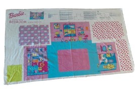 Barbie &quot;Fold and Go&quot; Fabric Panel Bedroom Sewing Sew, Uncut - £8.52 GBP
