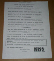 Kiss Phantom Of The Park Congratulations Letter Copy 1978 Taping Of The ... - £19.57 GBP