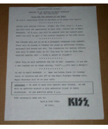 Kiss Phantom Of The Park Congratulations Letter Copy 1978 Taping Of The ... - $34.24 CAD