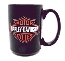 Harley-Davidson Core Bar &amp; Shield Logo Coffee Mug Cup 15 oz Black - £12.79 GBP