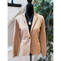 J. Crew Women&#39;s Beige Solid Long Sleeve Cecile Relaxed Sweater Blazer Size Small - $88.11