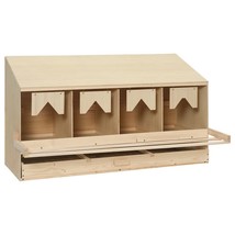 vidaXL Chicken Laying Nest 4 Compartments 41.7&quot;x15.7&quot;x23.2&quot; Solid Pine Wood - £111.08 GBP