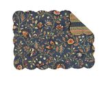 C&amp;F Colonial Williamsburg Wakefield Floral Reversible Quilted 2-PC Place... - £31.45 GBP