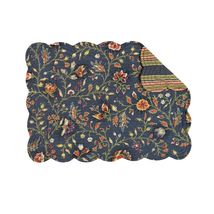 C&amp;F Colonial Williamsburg Wakefield Floral Reversible Quilted 2-PC Place... - £31.46 GBP