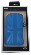 Soft Leather Pouch Mini Cooper Sleeve Blue Cover for Apple iPhone 4 4s Case - $8.78