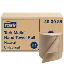 Tork Matic Paper Hand Towel Roll Natural H1, Universal, 100% Recycled Fiber, 6 R - £79.85 GBP