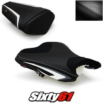 Kawasaki ZX6R Seat Cover 2013-2018 Front Rear Black White Luimoto Carbon Suede - £192.24 GBP