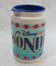 Vintage Whirley Disney Cruise Line WONDER Color Souvenir Plastic Drink M... - $12.59