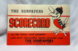 60&#39;s Baltimore Orioles O&#39;s Baseball The Sunpapers Scorecard Powell Palme... - £79.09 GBP