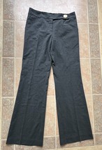 Tory Burch Wool spandex blend Wide Leg Dress Pants W Side Logo Button si... - £99.74 GBP