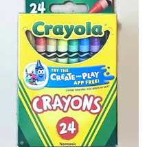 Crayola Crayons 24 Pack 2019 Style 52-3024 Non Toxic Made USA - £3.04 GBP