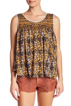 FREE PEOPLE Womens Tank Top Lucky Coin Navy Combo Multicolor Size XS OB793094 - £28.65 GBP