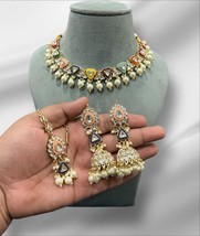 Gold Plated Kundan All Color Available Wholesale Polki Jewelry Set Punjabi - $37.45