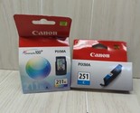 Canon Pixma CL 211 XL black Ink 251 C Cyan blue both sealed - £27.84 GBP