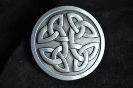 Retro Silver Western Tribal Celtic Trinity Knot Cowboy Rodeo Belt Buckle Gift - £16.70 GBP