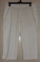 New Womens Woolrich White Stretch Denim Capris / Cropped Pants Size 16 - £22.38 GBP