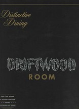 Driftwood Room Menu Marott Hotel Indianapolis Indiana 1965 - £69.55 GBP