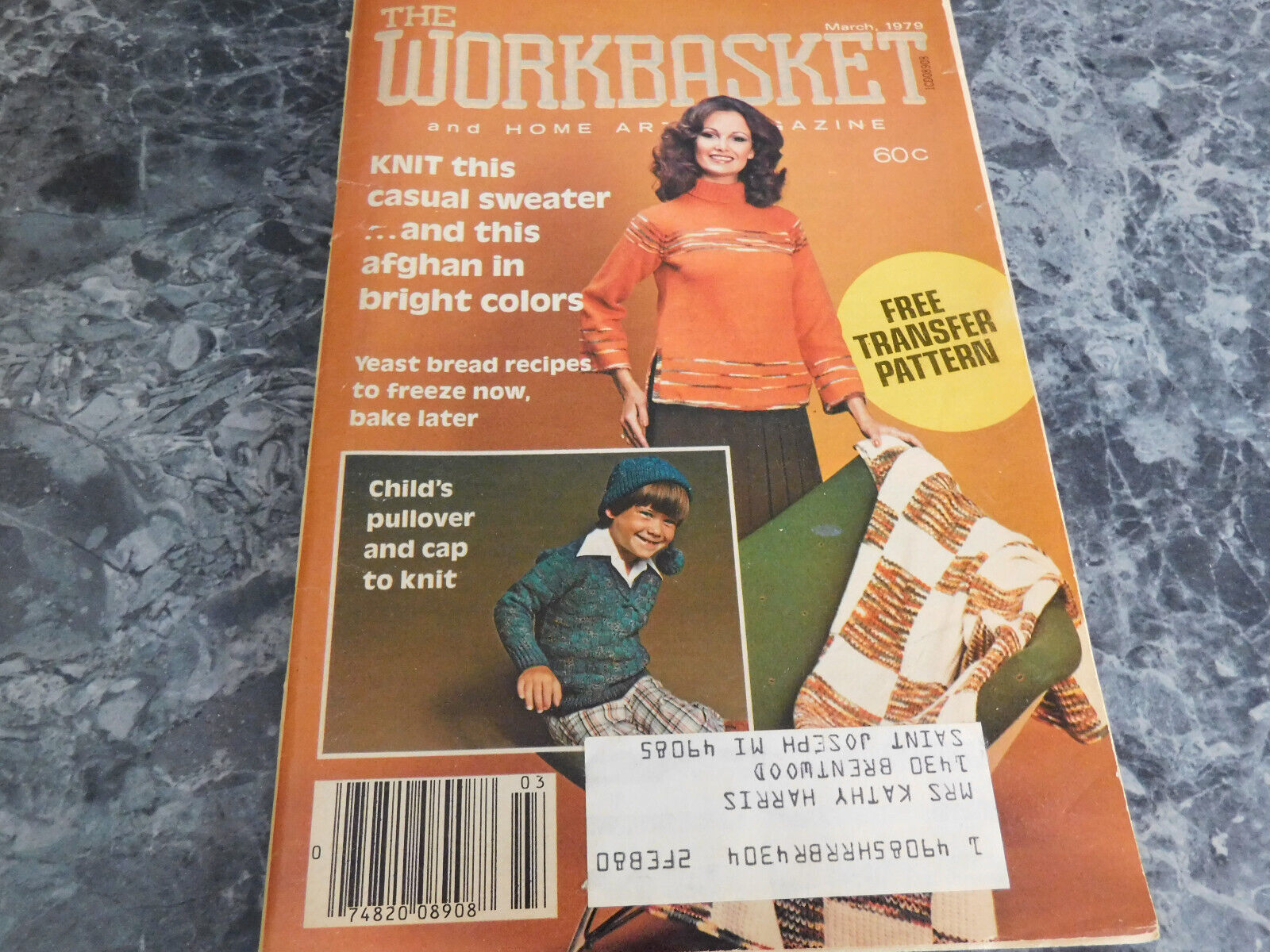 The Workbasket Magazine March 1979 Volume 44 No 6  Hooded Sacque - $2.99