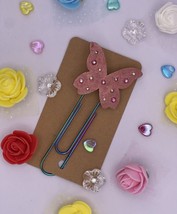 Handmade Unique Butterfly Paper Clip Bookmark Gift Journal Diary Station... - £4.93 GBP