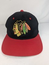 Vintage Sports Specialties Chicago Blackhawks Snapback Hat NHL Hockey Black Cap - £31.44 GBP