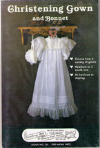 Vintage 1987 Infant&#39;s Christening Gown &amp; Bonnet Pattern 125 Uncut - £9.59 GBP